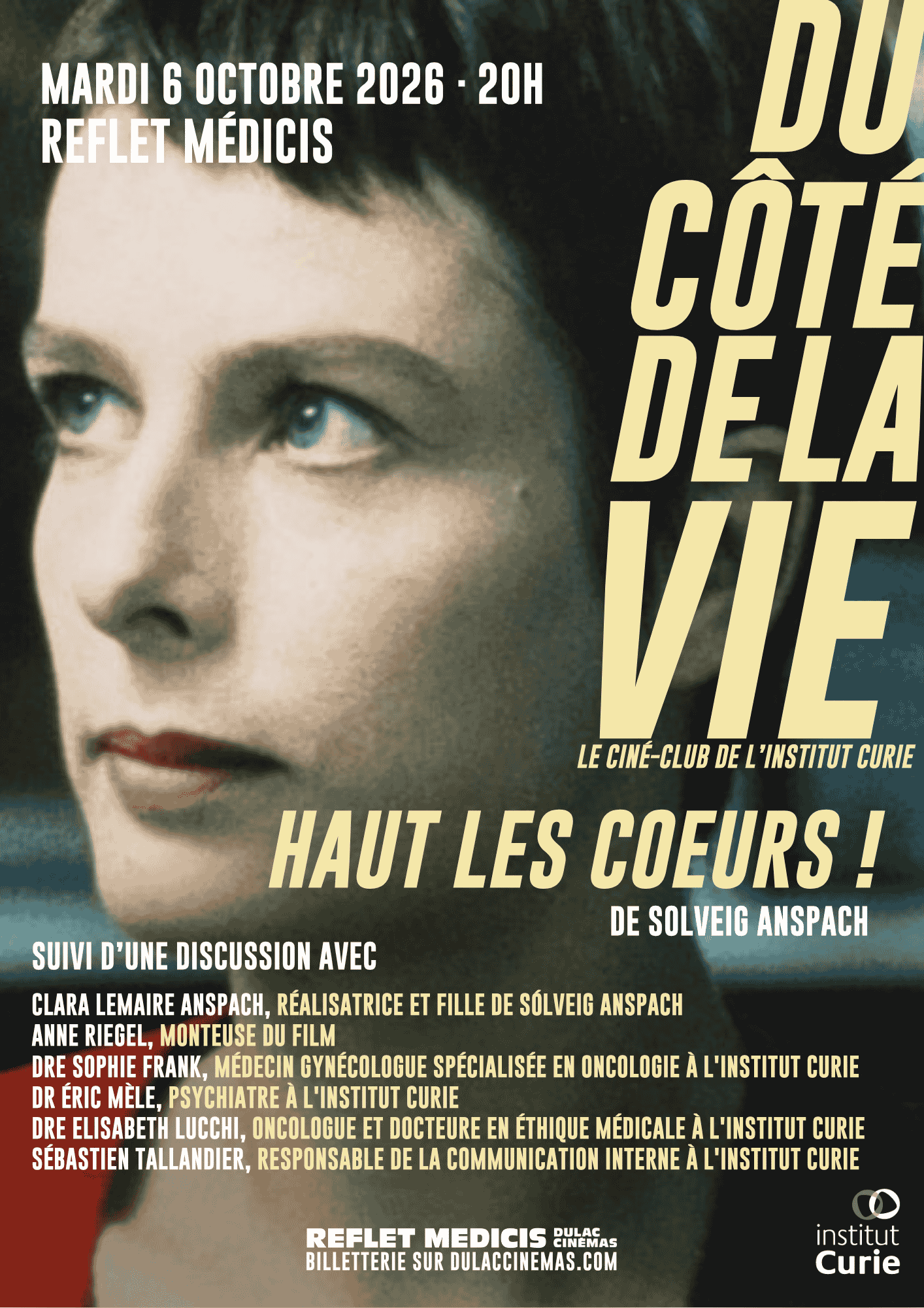 DU CÔTÉ DE LA VIE, le ciné-club de l'Institut Curie : Haut les cœurs ! de Solveig Anspach