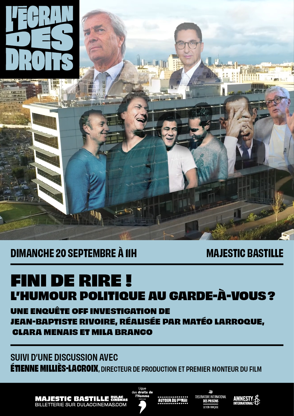 L'ÉCRAN DES DROITS : FINI DE RIRE, L’HUMOUR POLITIQUE AU GARDE-À-VOUS ?