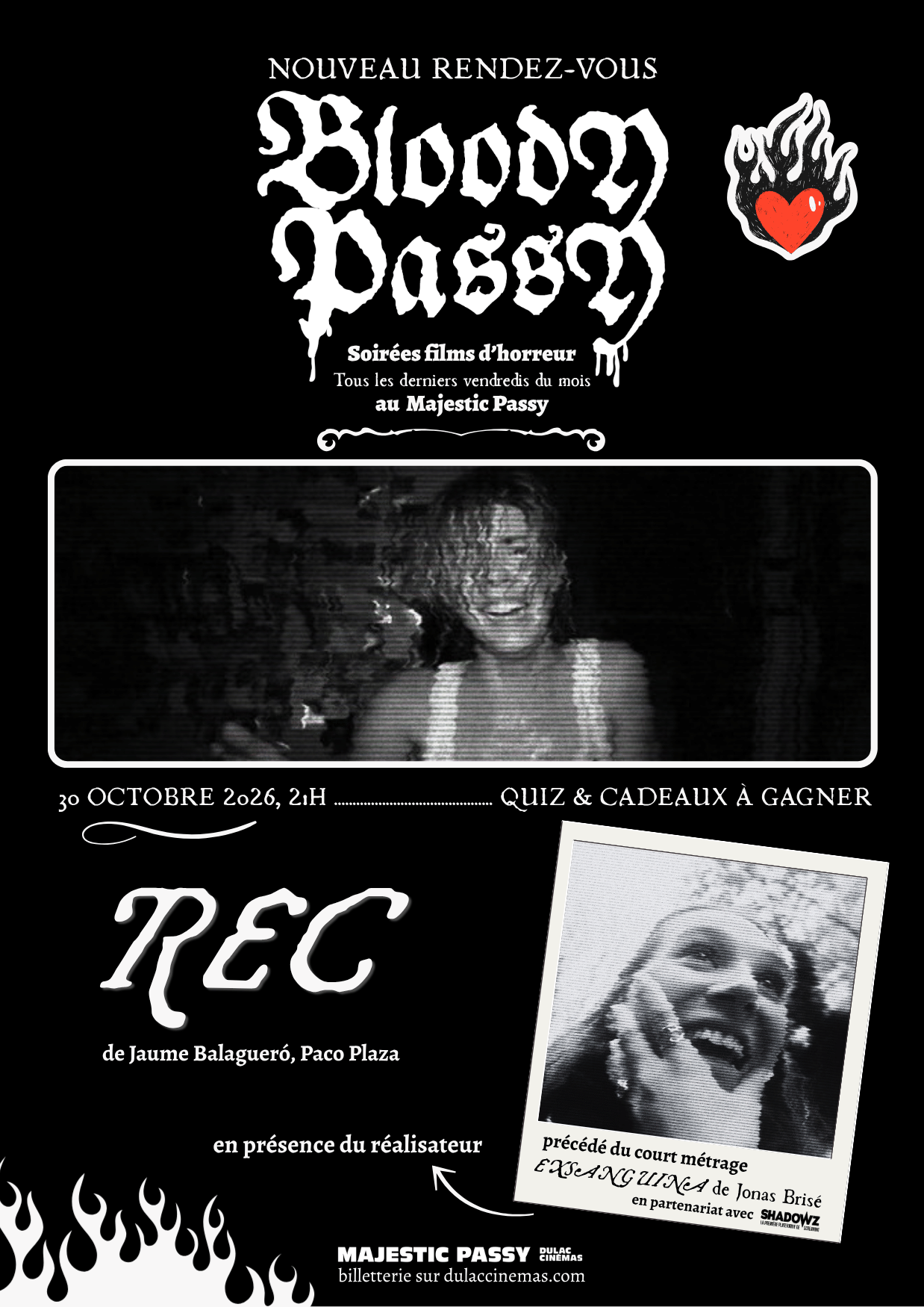 BLOODY PASSY : REC précédé du court-métrage Exanguina, quiz & cadeaux à gagner !