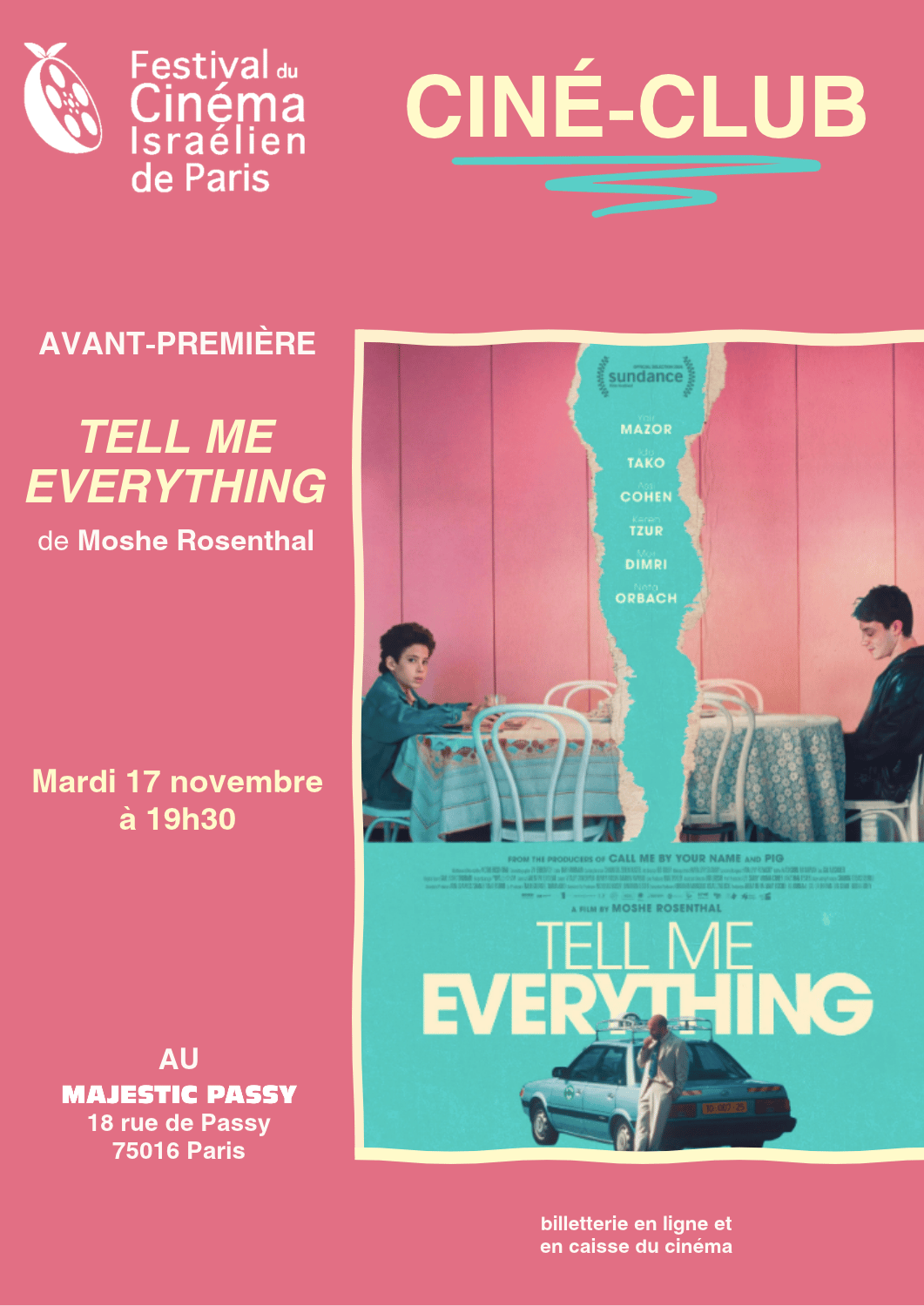 Avant-première TELL ME EVERYTHING de Moshe Rosenthal