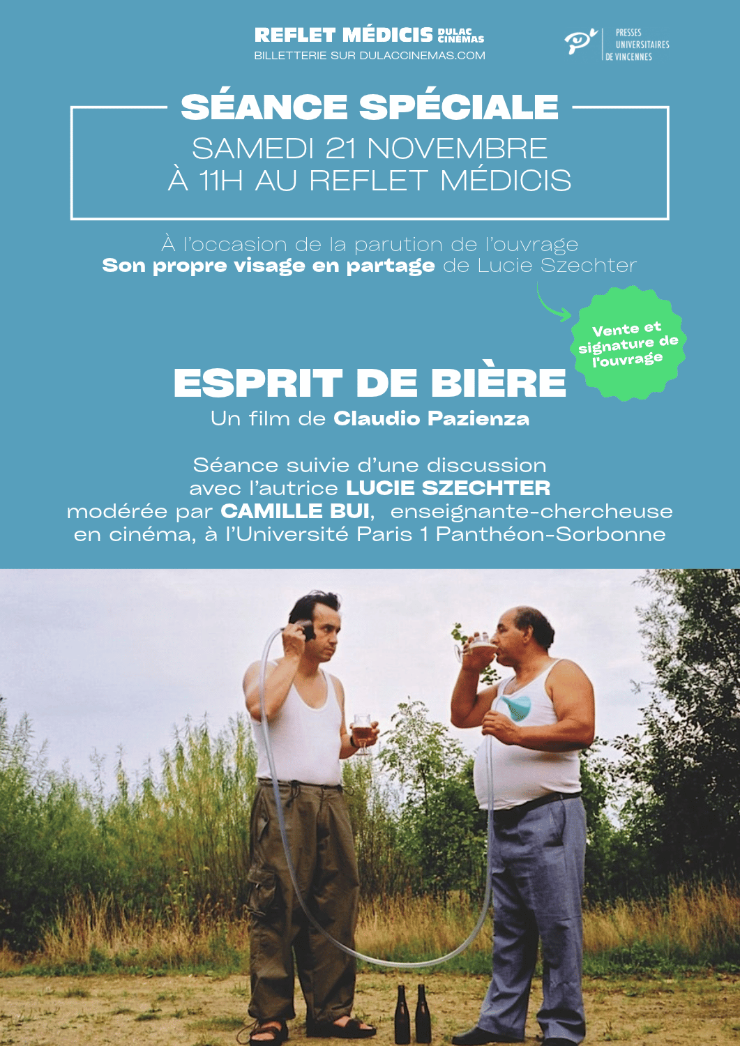 Séance spéciale ESPRIT DE BIÈRE de Claudio Pazienza suivie d'une discussion avec l'autrice Lucie Szechter et Camille Bui