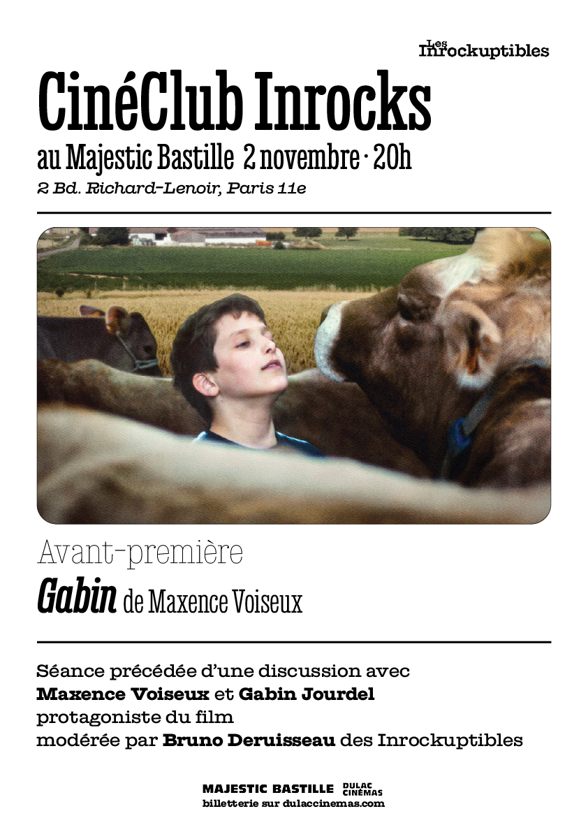 CINÉ-CLUB INROCKS : Avant-première GABIN en présence du réalisateur Maxence Voiseux et Gabin Jourdel, protagoniste du film