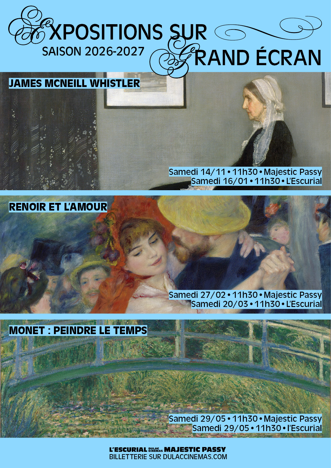 EXPOSITIONS SUR GRAND ÉCRAN SAISON 2026-2027