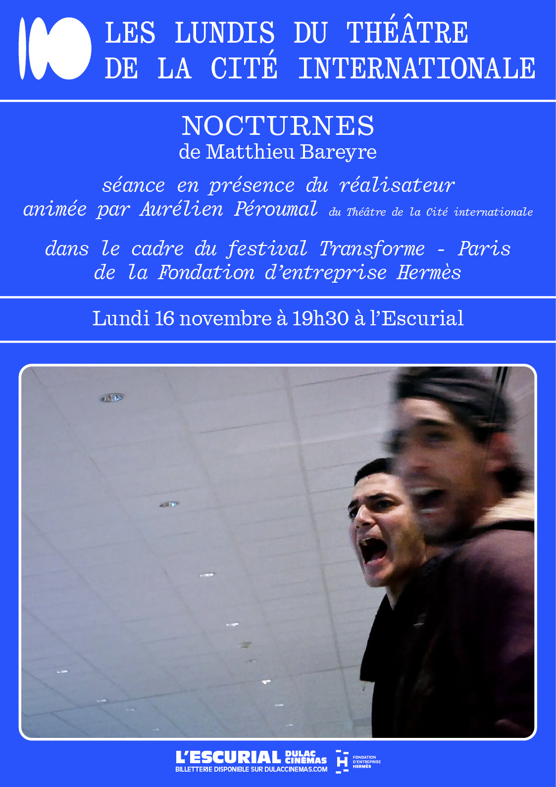 LES LUNDIS DU THÉÂTRE DE LA CITÉ INTERNATIONALE : NOCTURNES de Matthieu Bareyre