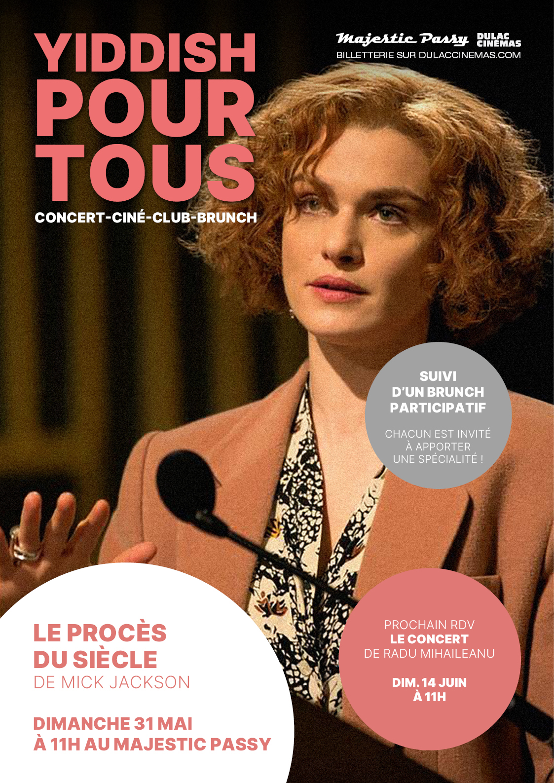 YIDDISH POUR TOUS : LE PROCÈS DU SIÈCLE de Mick Jackson, suivi d'un brunch participatif