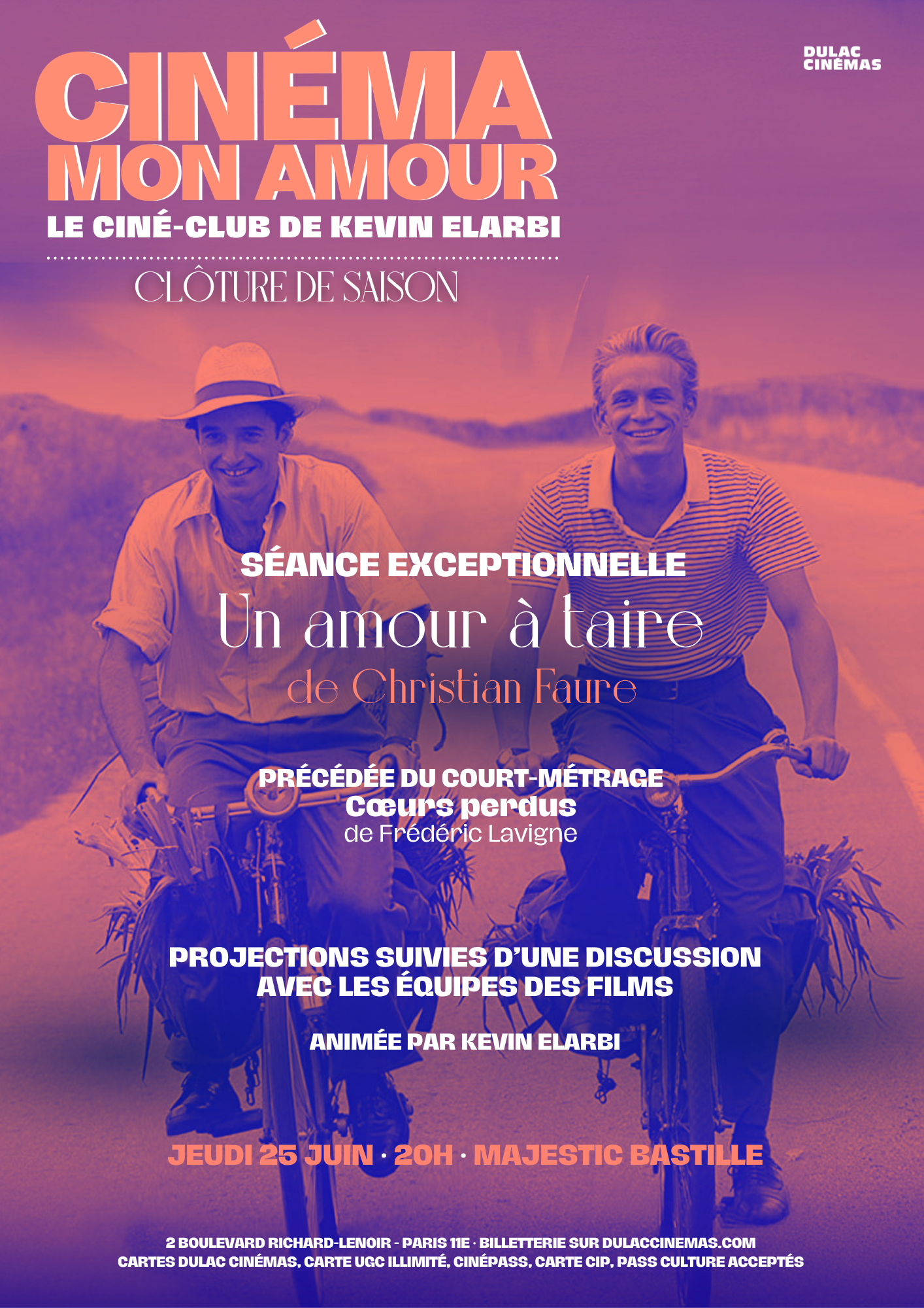 Cinéma Mon Amour : Un amour à taire précédé du court-métrage Cœurs perdus, en présence des équipes des films, animé par Kevin Elarbi