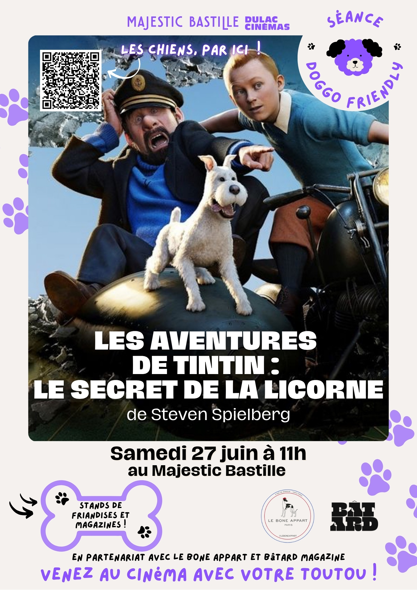 Séance Doggo Friendly : LES AVENTURES DE TINTIN: LE SECRET DE LA LICORNE de Steven Spielberg