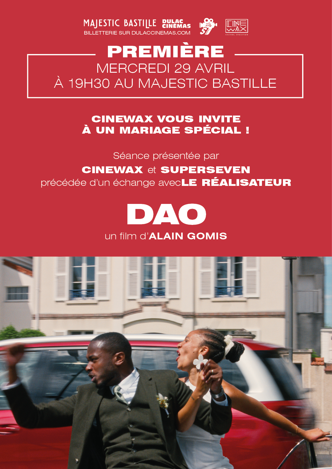 PREMIÈRE : DAO d'Alain Gomis, présentée par Cinewax et Super Seven, précédée d'un échange avec le réalisateur