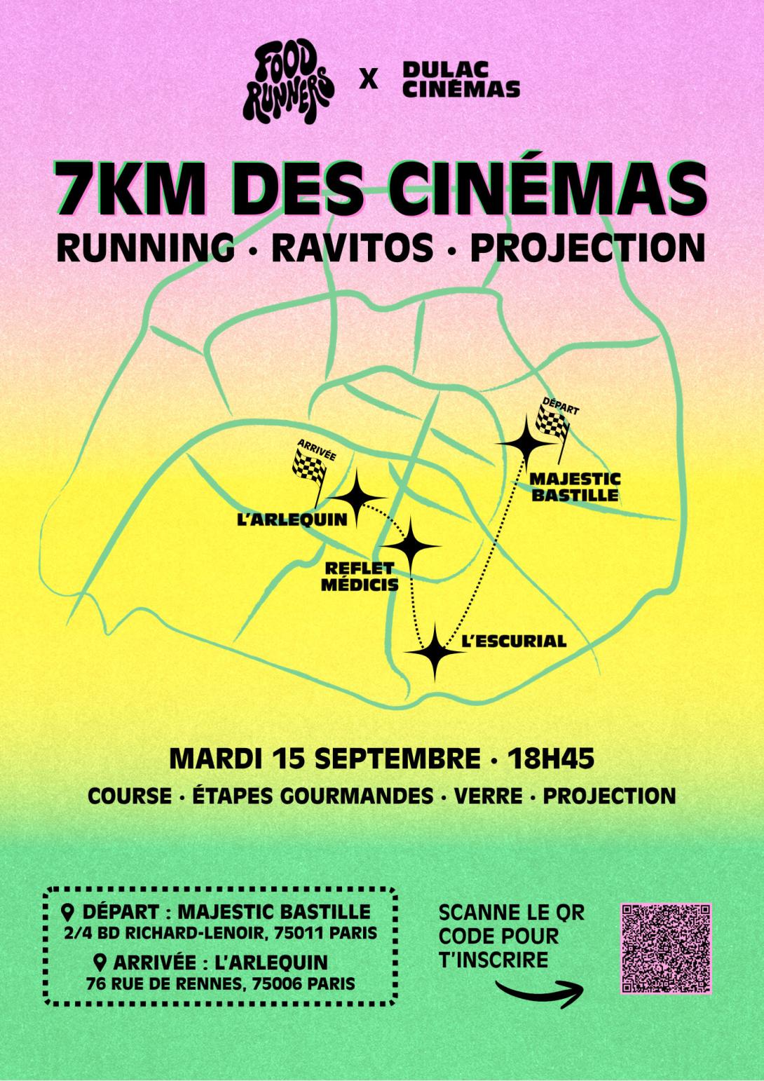 7KM DES CINÉMAS | Food Runners Club x Dulac Cinémas : Course et projection de Forrest Gump